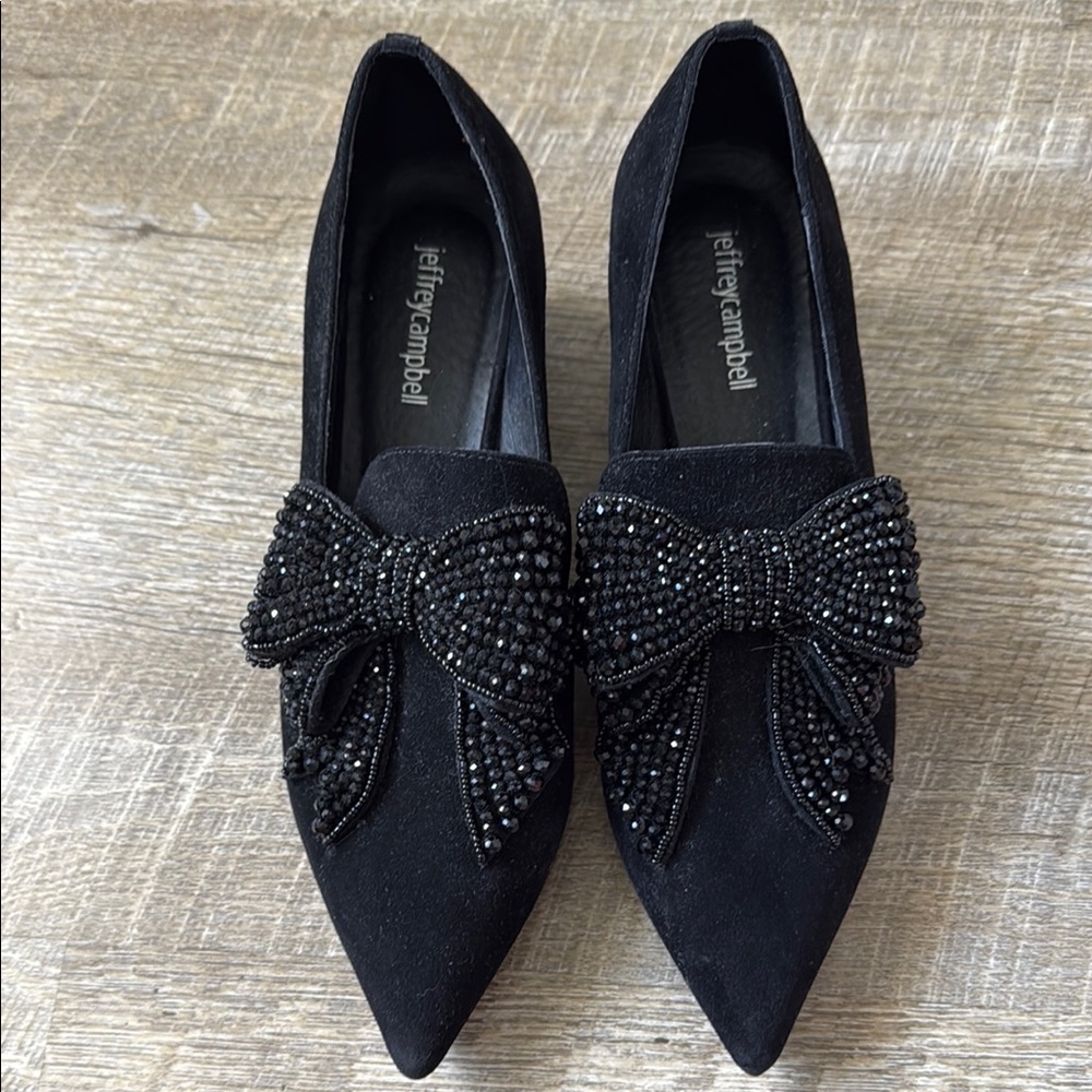 Jeffrey Campbell Women's Valensia JH Black Embellished Shoe Size 9
